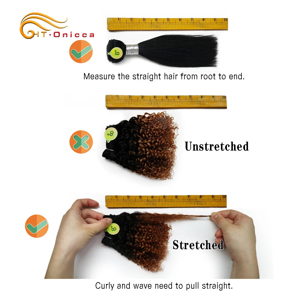 Curly Human Hair Bundles For Black Women Short Jerry Curly Bundles 6pcs/lot Brazilian Hair Weave Bundles 100% Human Hair