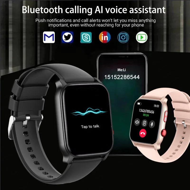 2026 NEW Smart Watches For Women Men Bluetooth Call Full Touch Screen Heart Rate Monitor Women’s Waterproof Smartwatch Ladies