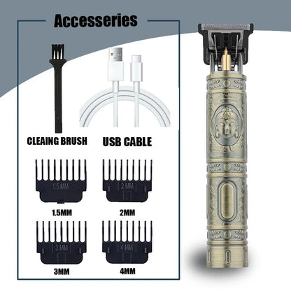 Professional Hair Clippers for Men - Cordless Rechargeable Zero Gapped T-Blade Hair Trimmer Electric Edgers Clippers