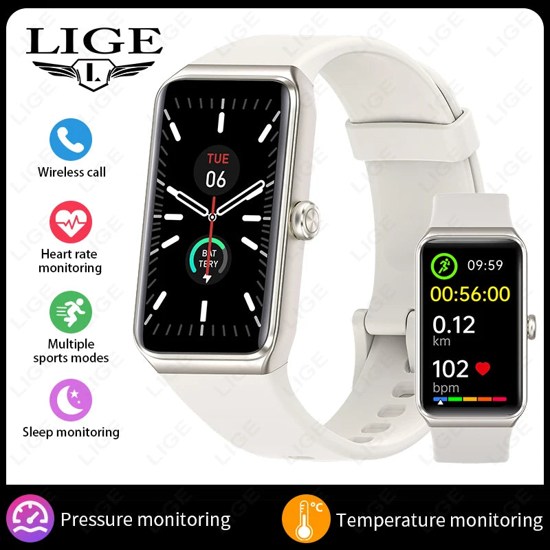 LIGE New Smart Watch Women Men 2025 Call Reminder 1.47" HD Screen Smartwatch For Android IOS Fitness Tracker Waterproof Watches