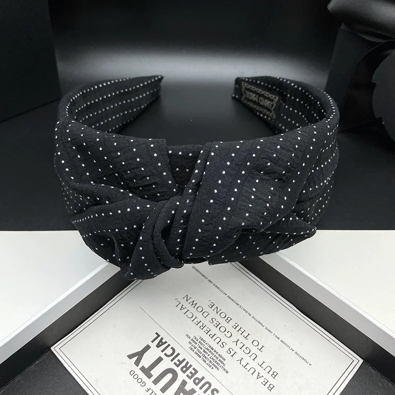 Hair headband for women, new black retro fashion style, hair tie headpiece with wide edge, pressed hair, wash face headband