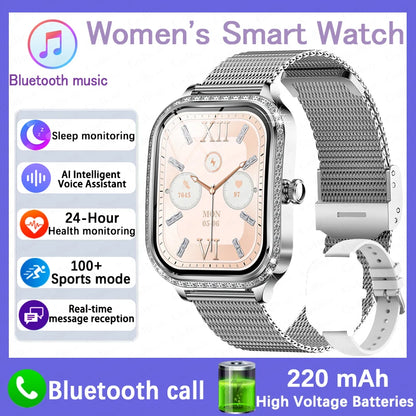 2026 New Women Smart Watch 1.75" HD Display Heart Rate Sport Fitness  Waterproof Bracelet BT Call Smartwatch For Android IOS