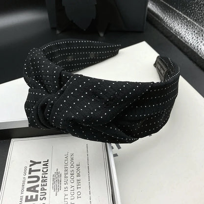 Hair headband for women, new black retro fashion style, hair tie headpiece with wide edge, pressed hair, wash face headband