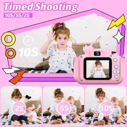 Kids Camera Digital - Cute, Durable & Easy to Use, 1080P Photo/Video for Toddlers 3-10, Best Gift Suitable for 3-12 Years Old