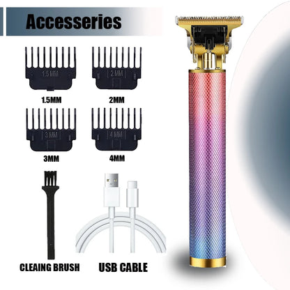 Professional Hair Clippers for Men - Cordless Rechargeable Zero Gapped T-Blade Hair Trimmer Electric Edgers Clippers
