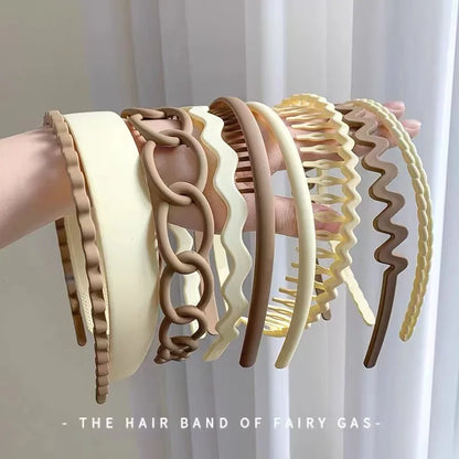 Hair Hoop for Women Washing Face, Pressing Hair Clip, Bangs, Broken Hair, Toothed Anti Slip Head Hoop, Divine Tool.