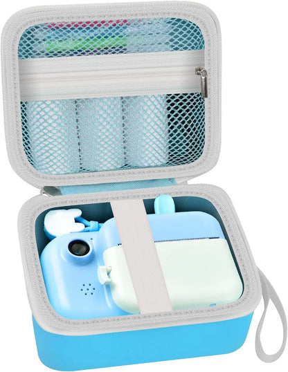 Kids Instant Print Camera Case (CASE ONLY) | Hard Storage Bag for Toddler Digital Print Cameras, Shockproof Travel Organizer for