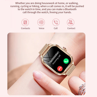 2026 New Women Smart Watch 1.75" HD Display Heart Rate Sport Fitness  Waterproof Bracelet BT Call Smartwatch For Android IOS