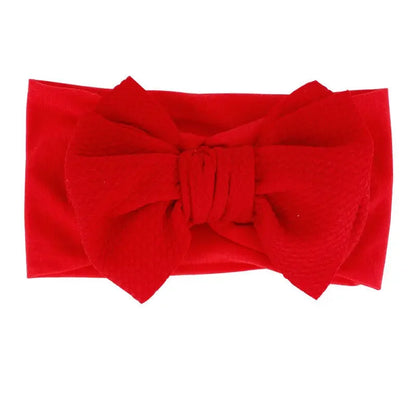 New Baby Accessories Infant Baby Girl Cute Bow Headband Newborn Solid Headwear Headdress Nylon Elastic Hair Band Gifts Props