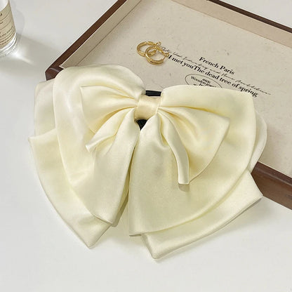 Women's Black Hair Clip French Temperament Bow Ponytail Clip Hair Accessories
