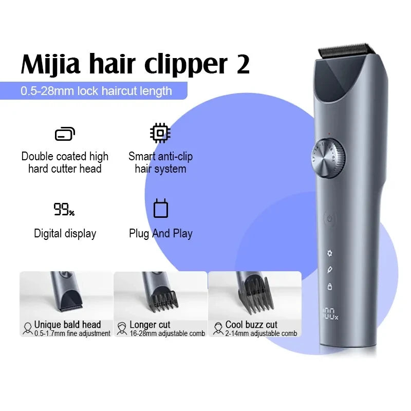 Mijia Hair Clipper Trimmer for Men Electric Shaver Clippers Barber Professional Haircut Machine Barbershop Cutting Beard