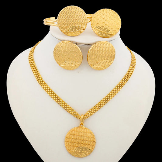 Fashion Women Jewelry Set for Accessories Color Earrings and Ring Bangle Ring Set for Engagement Party Accessories