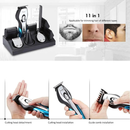 Rechargeable Cordless Hair Clippers Trimmer Grooming Kit for Men Beard Razor Cutting Nose Ear Hair Removal Tool