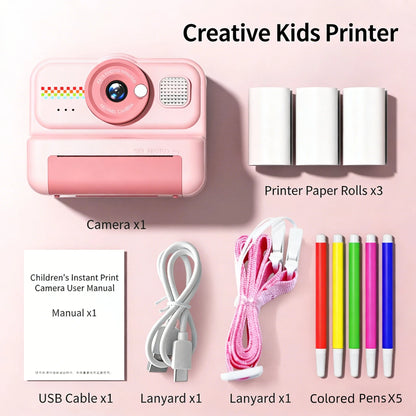 Must-Have Kids Instant Camera: Crystal-Clear High Pixel, Dual Cameras & Fun Filters – Print Photos Directly!