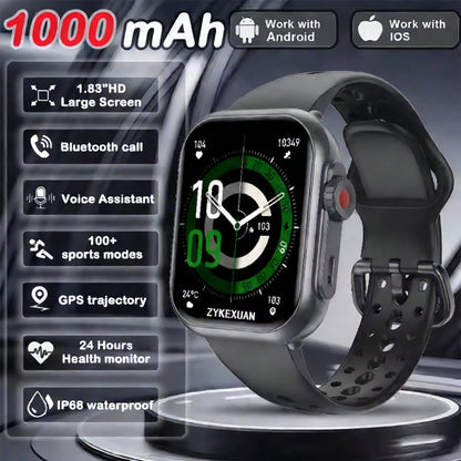 2026 New For Xiaomi Smart Watch Men Women 1.83-Inch HD AMOLED Full Touch Screen IP68 Waterproof Bluetooth Call SmartWatch Man