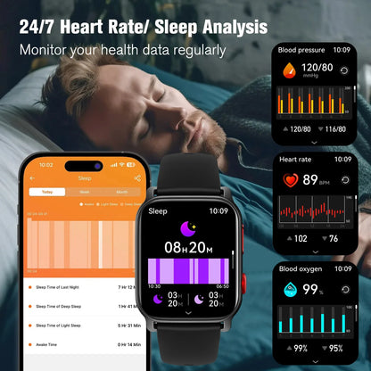 2026 NEW Smart Watches For Women Men Bluetooth Call Full Touch Screen Heart Rate Monitor Women’s Waterproof Smartwatch Ladies