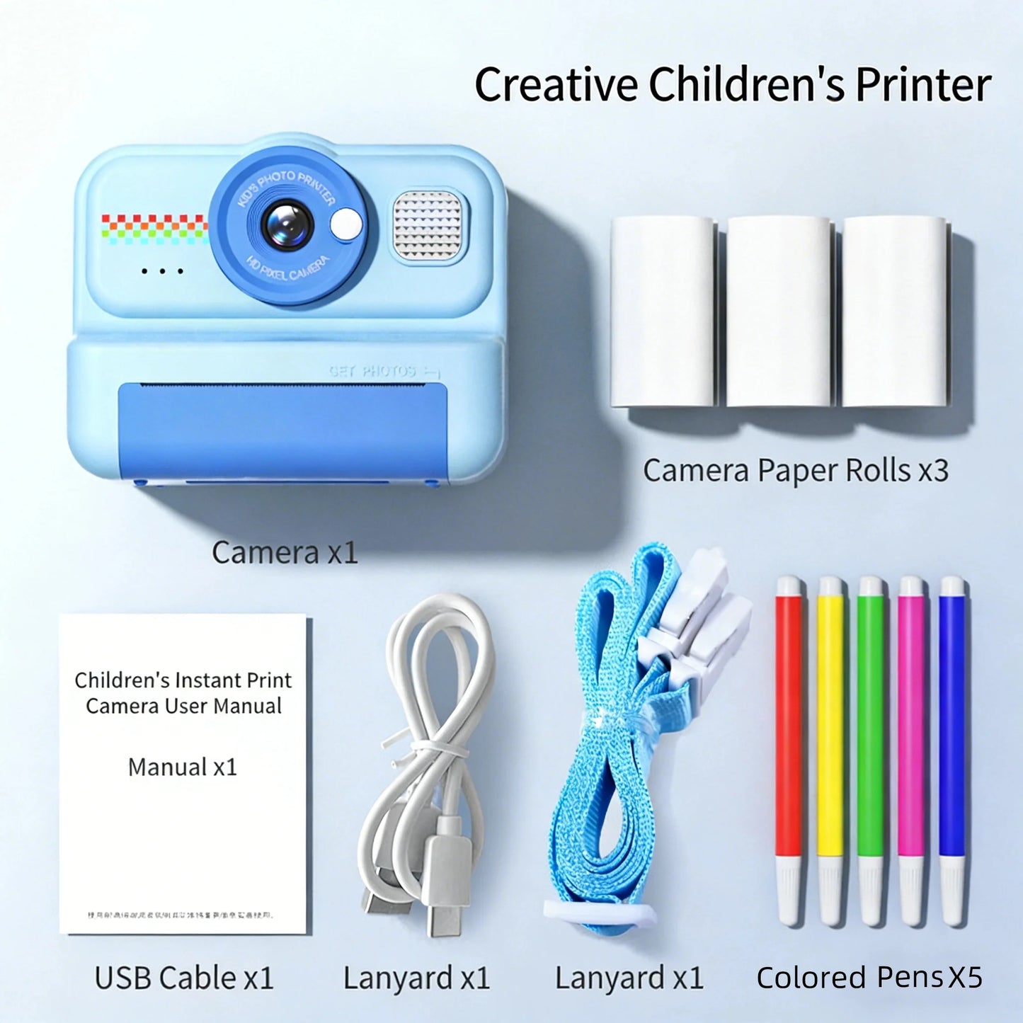 Must-Have Kids Instant Camera: Crystal-Clear High Pixel, Dual Cameras & Fun Filters – Print Photos Directly!