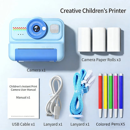Must-Have Kids Instant Camera: Crystal-Clear High Pixel, Dual Cameras & Fun Filters – Print Photos Directly!