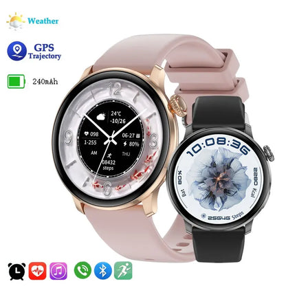 Smart Watch women 2026 New Lady Fashion AMOLED HD Screen GPS Sport Heart Rate Bluetooth Call Waterproof Outdoor Watch Women