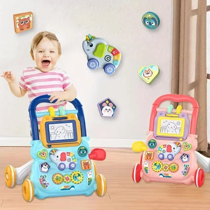 Baby Stroller Baby Learning To Walk Stroller Toys Music and Painting Walker Anti-rollover Multifunctional Walker Baby Gifts