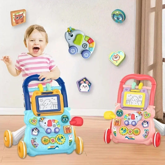 Baby Stroller Baby Learning To Walk Stroller Toys Music and Painting Walker Anti-rollover Multifunctional Walker Baby Gifts