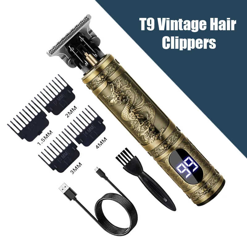 Professional Hair Clippers for Men - Cordless Rechargeable Zero Gapped T-Blade Hair Trimmer Electric Edgers Clippers
