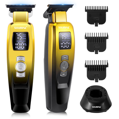 Hair Clippers for Men Professional Barber Clippers 3 Speeds Rechargeable Hair Trimmer with 3 Guide Combs Hair Cutting Machine