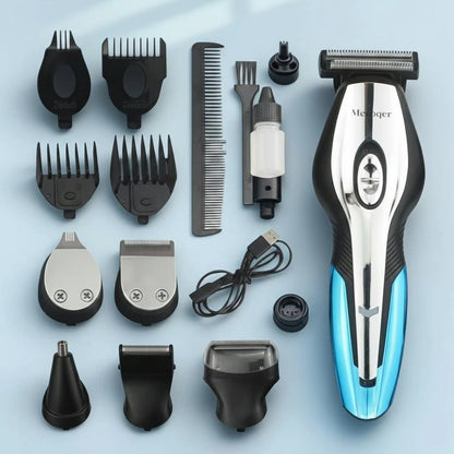 Rechargeable Cordless Hair Clippers Trimmer Grooming Kit for Men Beard Razor Cutting Nose Ear Hair Removal Tool