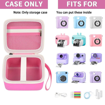 Kids Instant Print Camera Case (CASE ONLY) | Hard Storage Bag for Toddler Digital Print Cameras, Shockproof Travel Organizer for