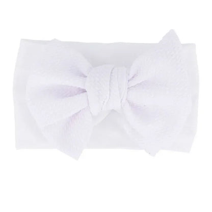 New Baby Accessories Infant Baby Girl Cute Bow Headband Newborn Solid Headwear Headdress Nylon Elastic Hair Band Gifts Props