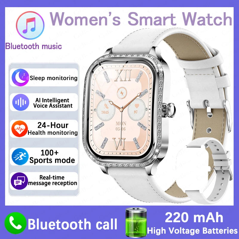 2026 New Women Smart Watch 1.75" HD Display Heart Rate Sport Fitness  Waterproof Bracelet BT Call Smartwatch For Android IOS