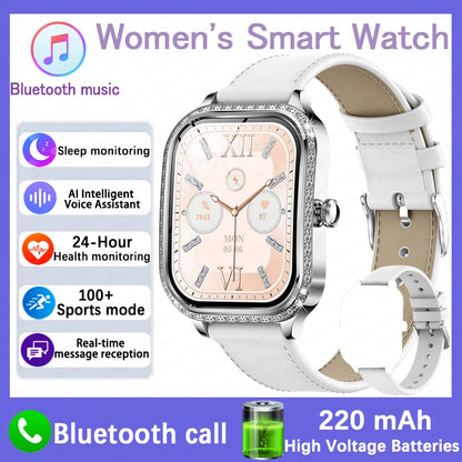 2026 New Women Smart Watch 1.75" HD Display Heart Rate Sport Fitness  Waterproof Bracelet BT Call Smartwatch For Android IOS