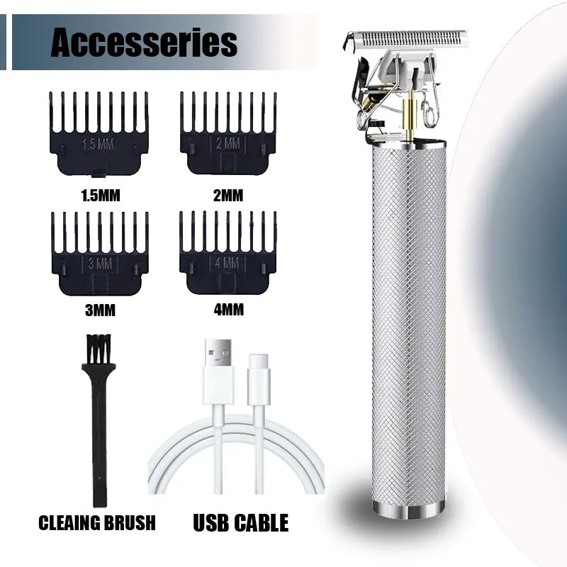 Professional Hair Clippers for Men - Cordless Rechargeable Zero Gapped T-Blade Hair Trimmer Electric Edgers Clippers