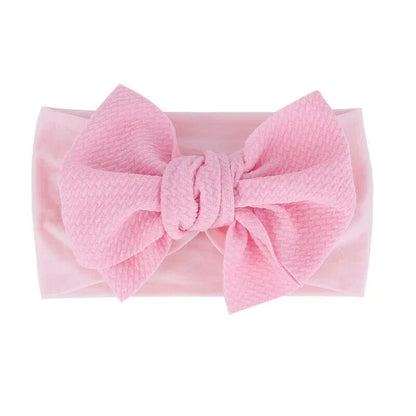 New Baby Accessories Infant Baby Girl Cute Bow Headband Newborn Solid Headwear Headdress Nylon Elastic Hair Band Gifts Props