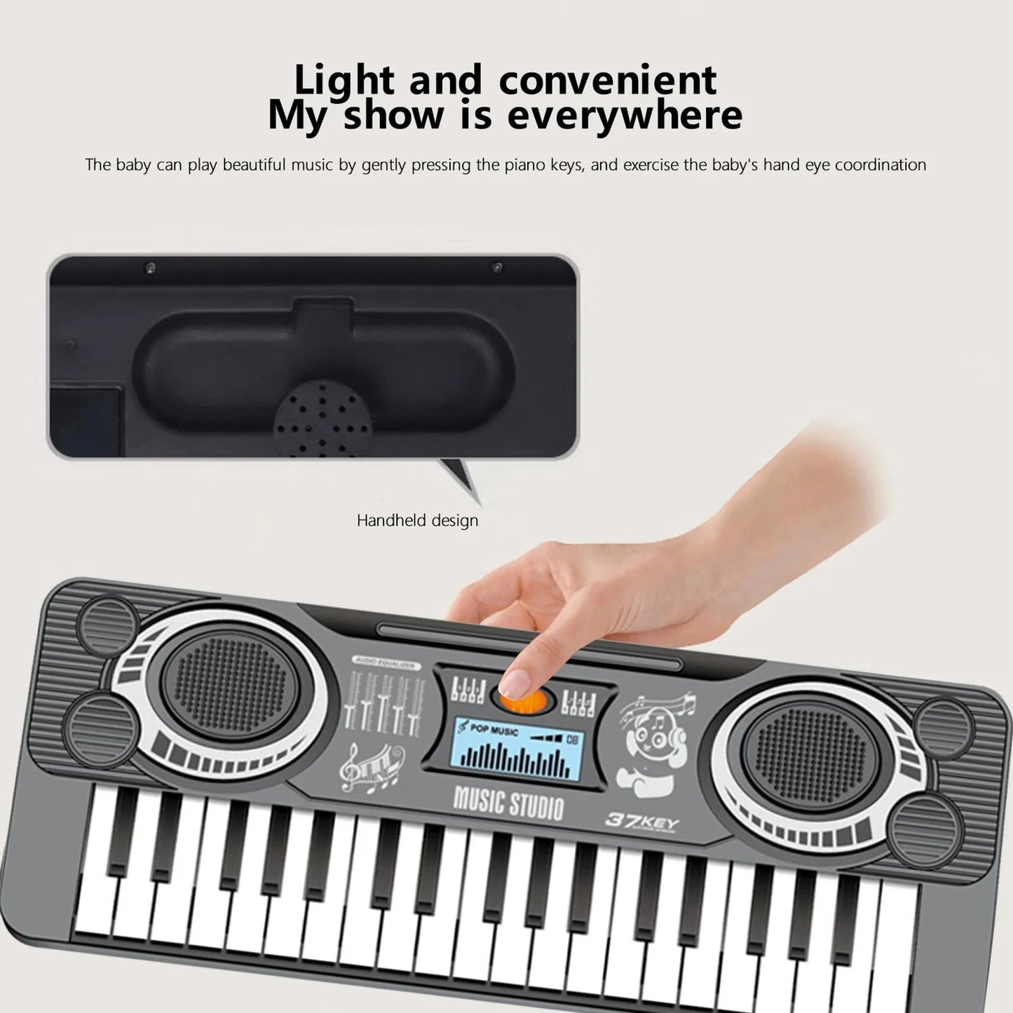 37-Key Kids Electronic Piano Keyboard, Portable Musical Toy for Toddlers & Children, Early Learning Educational Gift, Ages 3-9