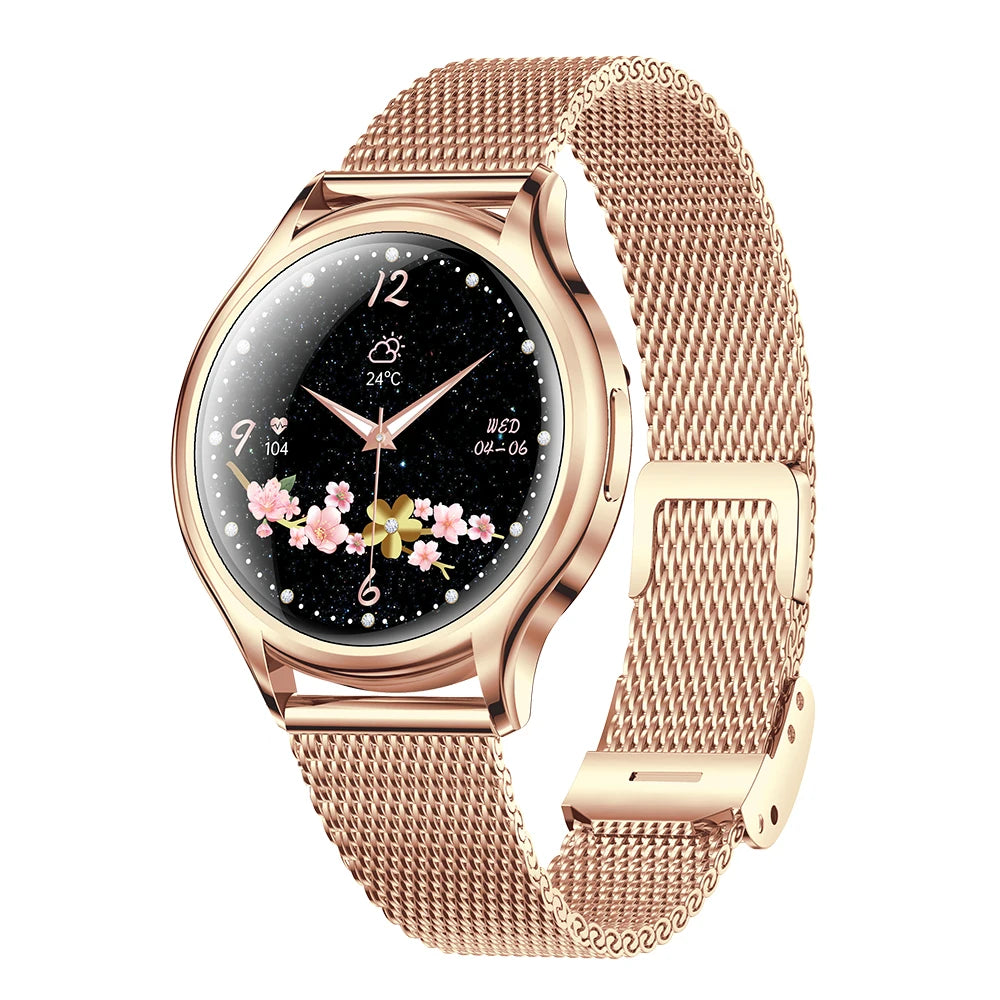 Smart Watch for Women Gifts 1.27 Inch Full Touch Screen Health Sports Fitness Watches Bluetooth Calls Digital Smartwatch Ladies