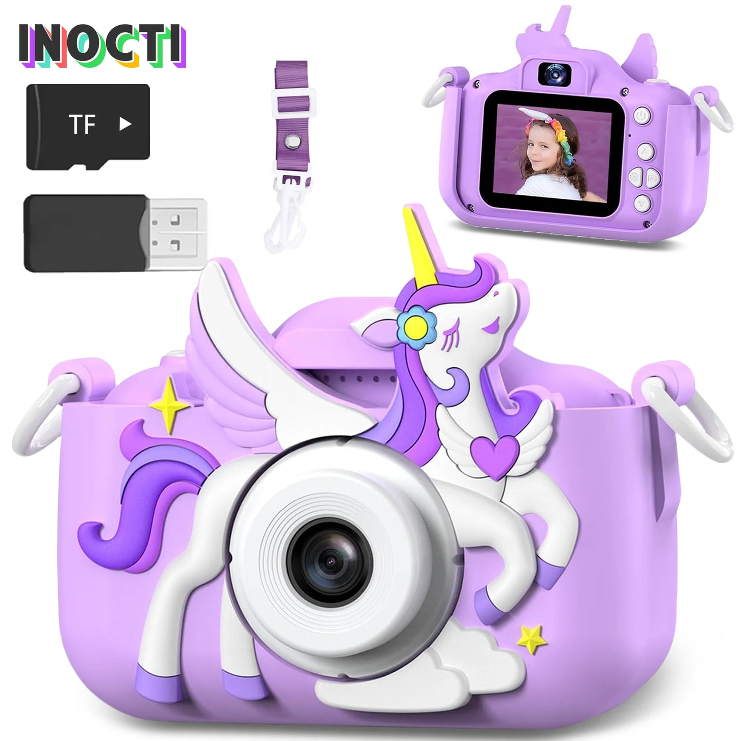 Kids Camera Digital - Cute, Durable & Easy to Use, 1080P Photo/Video for Toddlers 3-10, Best Gift Suitable for 3-12 Years Old