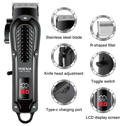 Professional Hair Clippers for Men Cordless Hair Clipper for Hair Cutting Kit 3-in-1 LED Haircut Set with Foil Shaver
