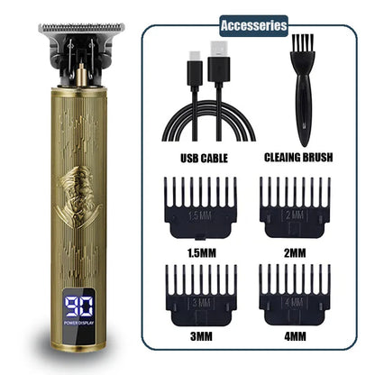 Professional Hair Clippers for Men - Cordless Rechargeable Zero Gapped T-Blade Hair Trimmer Electric Edgers Clippers