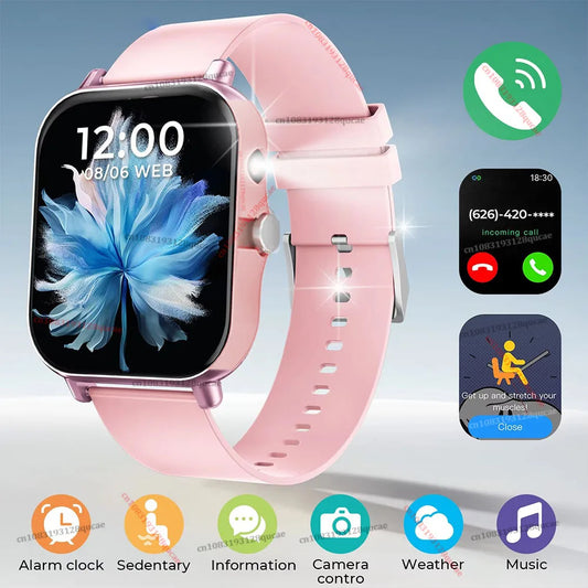 Smart Watch For Men Women Gift 1.83 Inch Full Touch Screen Sport Fitness Watches BT Calls Digital Smartwatch Wristwatch 2026 New