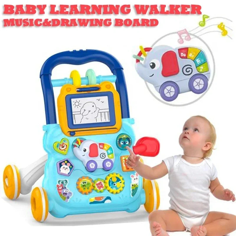 Baby Stroller Baby Learning To Walk Stroller Toys Music and Painting Walker Anti-rollover Multifunctional Walker Baby Gifts