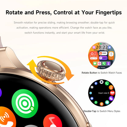 Smart Watch women 2026 New Lady Fashion AMOLED HD Screen GPS Sport Heart Rate Bluetooth Call Waterproof Outdoor Watch Women