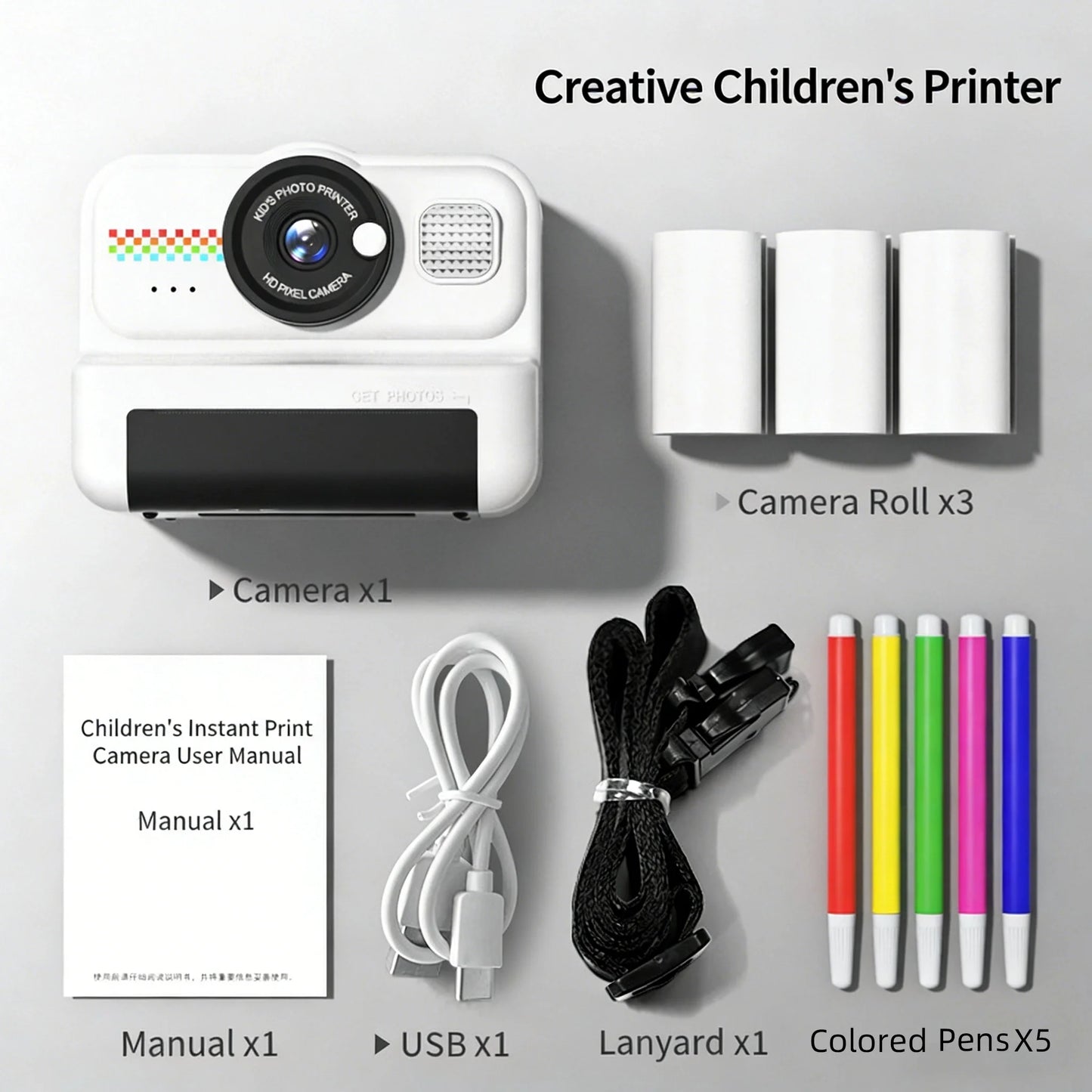Must-Have Kids Instant Camera: Crystal-Clear High Pixel, Dual Cameras & Fun Filters – Print Photos Directly!