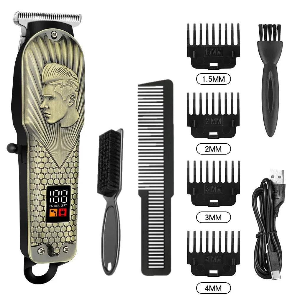 Professional Clippers and Trimmers Set,Beard Trimmer, Barber Clippers, Rechargeable Electric Shaver Hair Clippers for Men