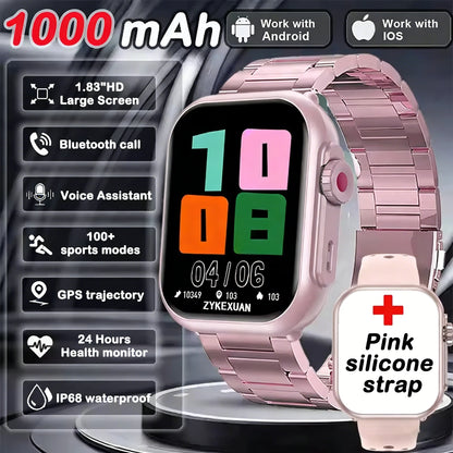 2026 New For Xiaomi Smart Watch Men Women 1.83-Inch HD AMOLED Full Touch Screen IP68 Waterproof Bluetooth Call SmartWatch Man