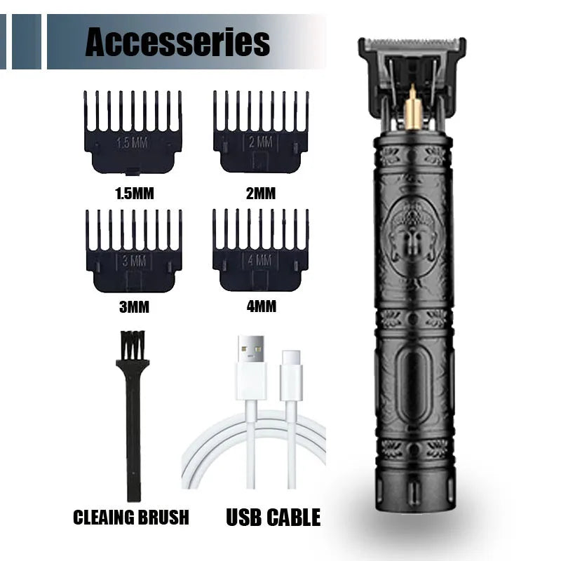 Professional Hair Clippers for Men - Cordless Rechargeable Zero Gapped T-Blade Hair Trimmer Electric Edgers Clippers