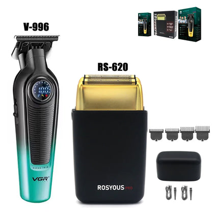 Hair Clippers Men Professional Kit DLC Blade 10000RPM Cordless Barber Machines Barber Machine VGR V-196 V-996 ROSYOUS RS-620