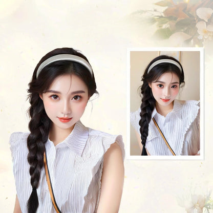 Hair clip wig for women, natural half-head cap, water wave long curly hair synthetic wig piece, wig accessory