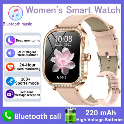 2026 New Women Smart Watch 1.75" HD Display Heart Rate Sport Fitness  Waterproof Bracelet BT Call Smartwatch For Android IOS