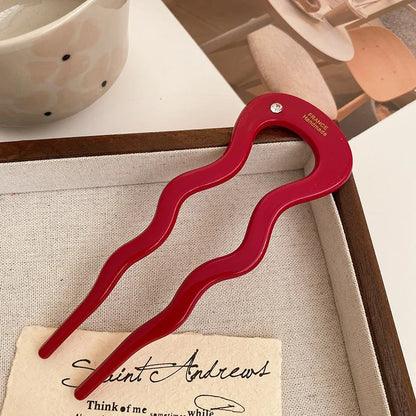 1 piece of French braided hair forks, U-shaped curling forks, retro turtle shells, ladies' hairpins, headwear